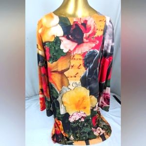 LE GALERISTE NWOT Floral Dress Custom Artwork By Leah Dockrill Medium